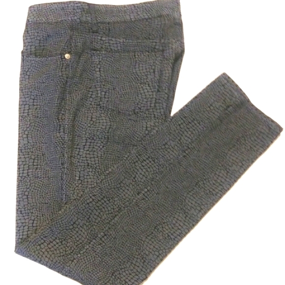 Fabrizio Gianni Jeans SZ 6 Dark Gray and Black Alligator Crocodile Print - Picture 4 of 5